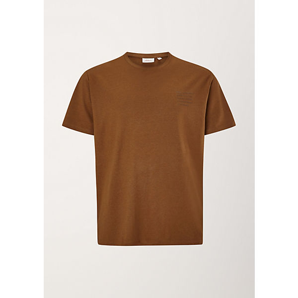Bekleidung T-Shirts s.Oliver T-Shirt mit Schriftprint T-Shirts braun