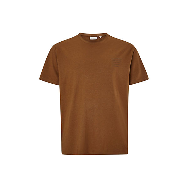 Bekleidung T-Shirts s.Oliver T-Shirt mit Schriftprint T-Shirts braun Bekleidung T-Shirts s.Oliver T-Shirt mit Schriftprint T-Shirts braun
