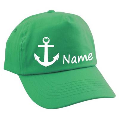 elefantasie Cap mit Name bedruckt aus Baumwolle personalisiert grün
