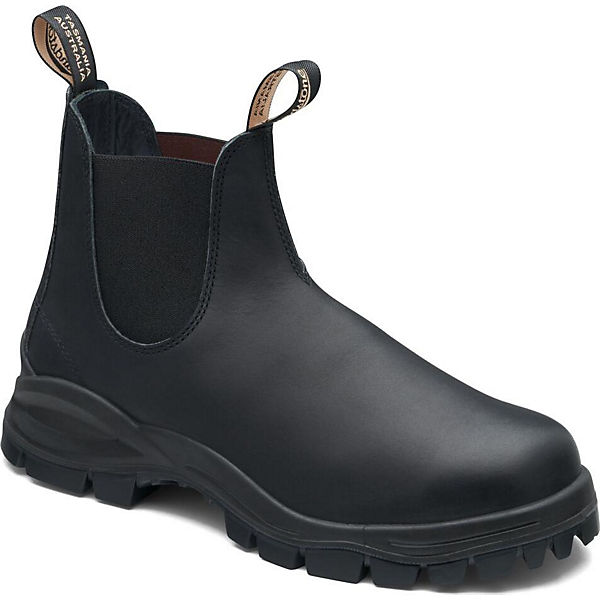 2240 Black Leather (lug Boots) Chelsea Boots