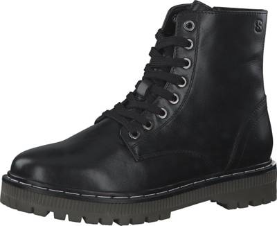 s.Oliver Schnürstiefeletten schwarz