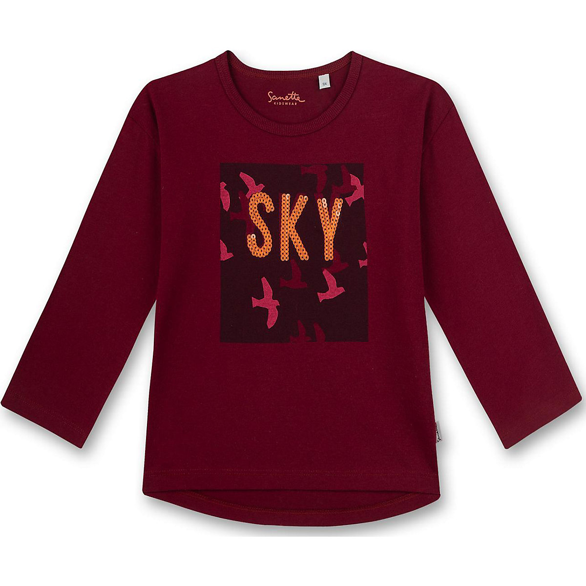 Sanetta Kidswear Langarmshirt für Mädchen Organic Cotton rot/lila