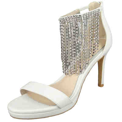 Damen  Sandalen Thalia 1291318 Weiß  White Leder und Textil Klassische Sandalen