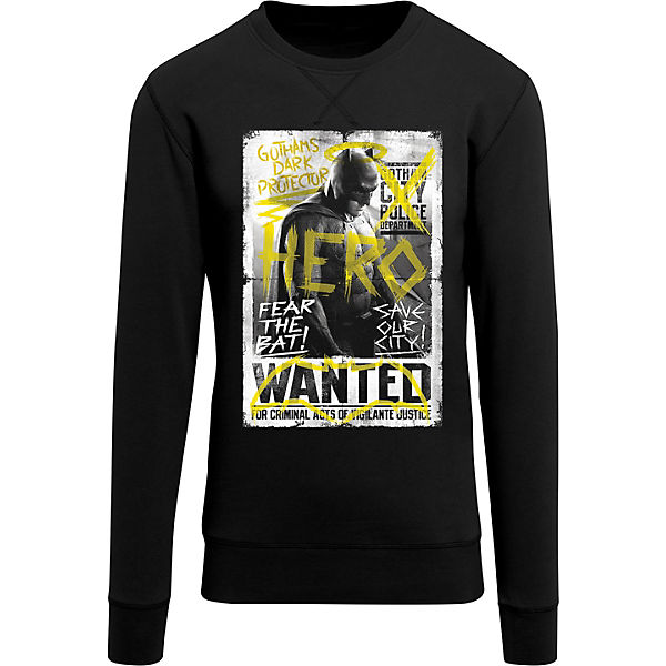 Bekleidung Sweatshirts F4NT4STIC DC Comics Batman vs Superman Wanted Poster Sweatshirts schwarz