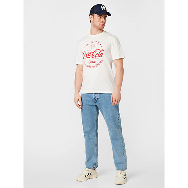 Bekleidung T-Shirts JACK & JONES shirt coca cola T-Shirts rot Bekleidung T-Shirts JACK & JONES shirt coca cola T-Shirts rot