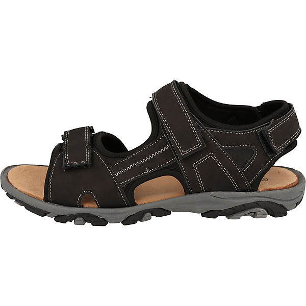 Schuhe Klassische Sandalen CANADIANS Canadian Herren Schuhe Outdoor Sandalen 181-002 3-Fach Klettverschluss Schwarz Klassische S