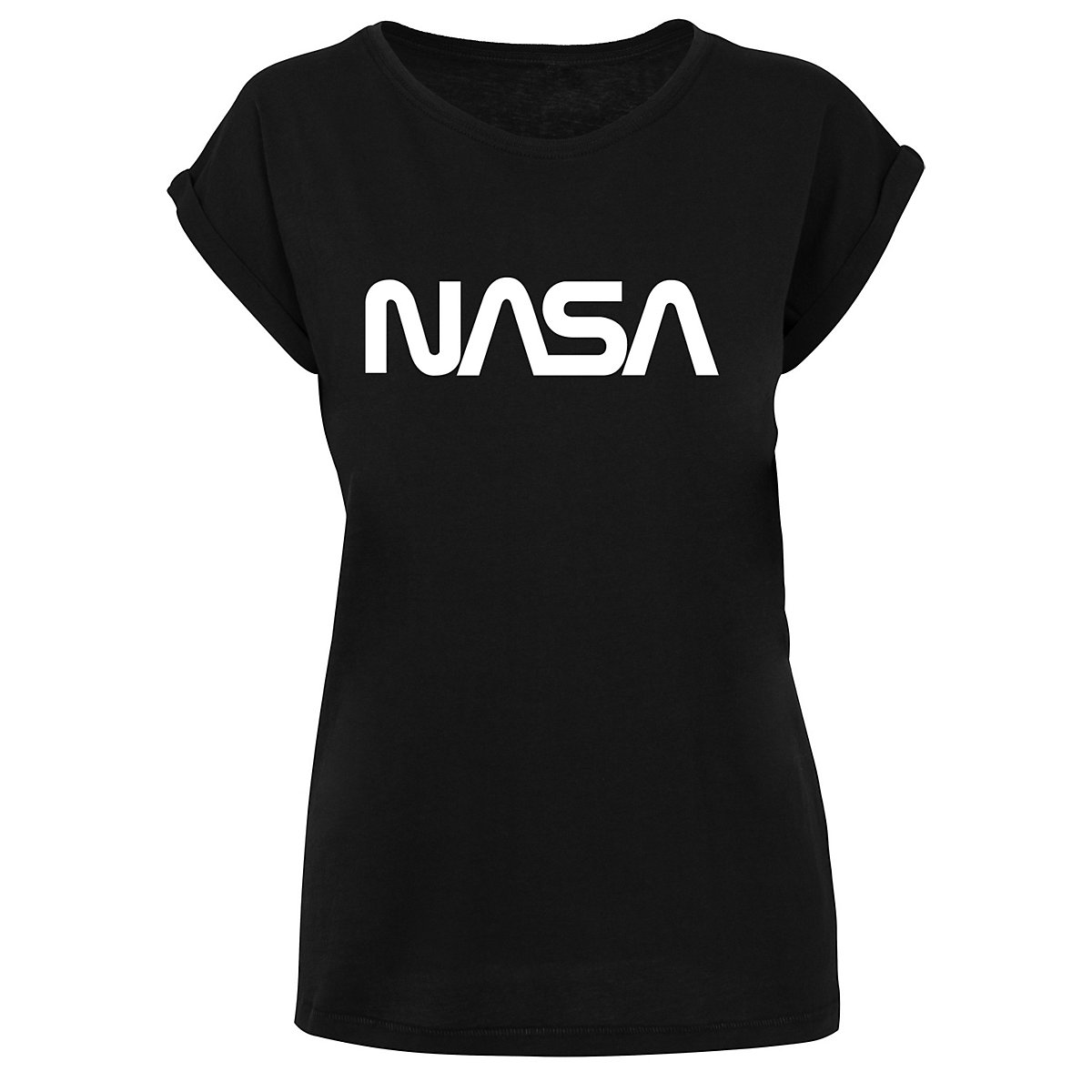 F4NT4STIC NASA Modern Logo Black T-Shirts schwarz