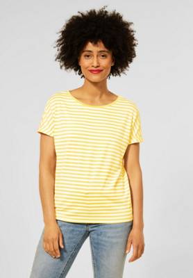 Street One T-Shirt für Mädchen gelb/weiß