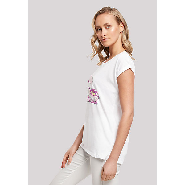 Bekleidung T-Shirts F4NT4STIC Disney Alice im Wunderland Cheshire Cat T-Shirts weiß