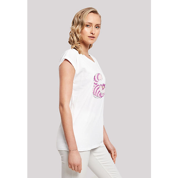 Bekleidung T-Shirts F4NT4STIC Disney Alice im Wunderland Cheshire Cat T-Shirts weiß Bekleidung T-Shirts F4NT4STIC Disney Alice im Wunderland Cheshire Cat T-Shirts weiß