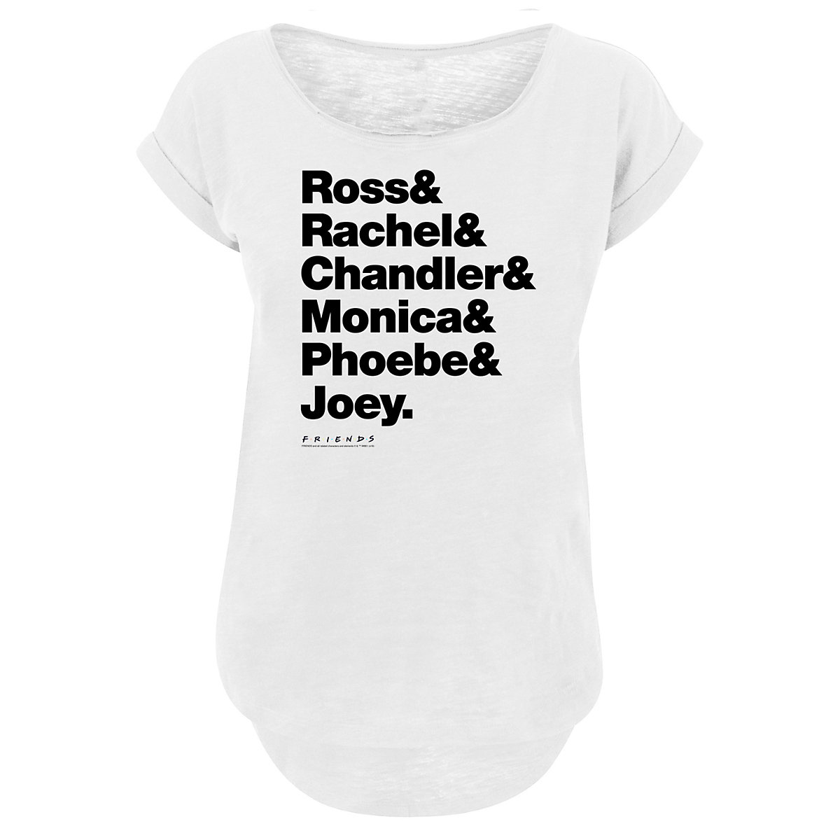F4NT4STIC Long Cut T-Shirt FRIENDS Ross & Rachel & Chandler & Monica & Phoebe & Joey T-Shirts weiß