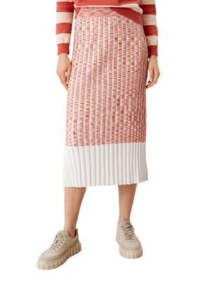 s.Oliver Midirock mit Rippstruktur Sweatröcke creme/rosa