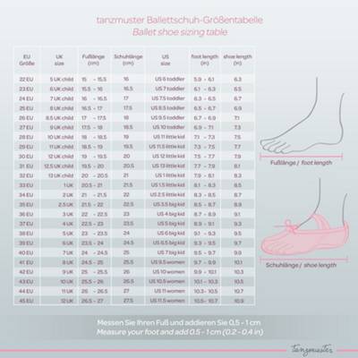 tanzmuster Ballettschuhe Dani durchgehende Ledersohle Ballettschuhe für Mädchen pink/rosa