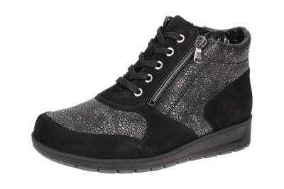 WALDLÄUFER Damenschuhe MIMI Schnürstiefel schwarz