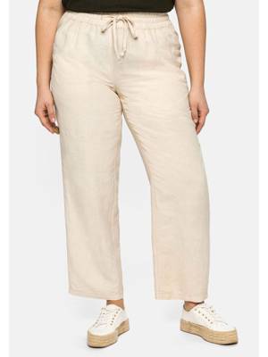 sheego Leinenhose Stoffhosen natur
