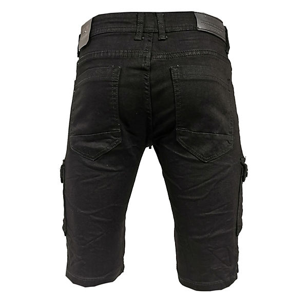 Bekleidung Jeansshorts LEEYO Cargo Jeans Shorts Kurze Hose Bermuda Capri Hose n schwarz Modell 1