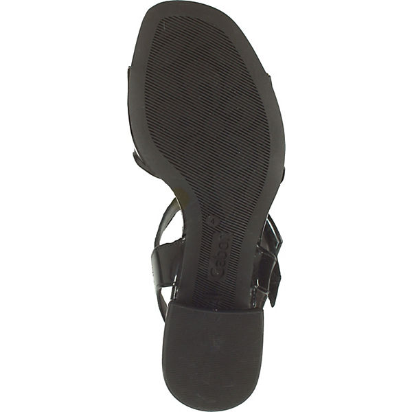 Schuhe Klassische Sandaletten Gabor Sandalen Riemchensandaletten schwarz