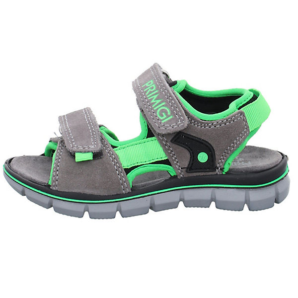 Schuhe Klassische Sandalen PRIMIGI Jungen Sandalen Schuhe Tevez Sandale Kinderschuhe Leder-/Textilkombination uni Sandalen grau
