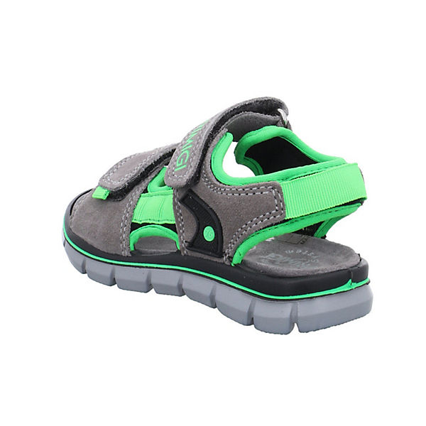 Schuhe Klassische Sandalen PRIMIGI Jungen Sandalen Schuhe Tevez Sandale Kinderschuhe Leder-/Textilkombination uni Sandalen grau