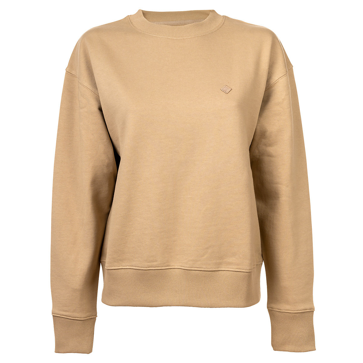 GANT Damen Sweatshirt D1. ICON G Essential C-Neck Sweat Rundhals Logo Sweatshirts beige