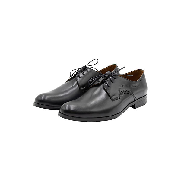 Schuhe Schnürschuhe DreiMaster Klassik Anzugschuhe aus Glattleder Schnürschuhe schwarz