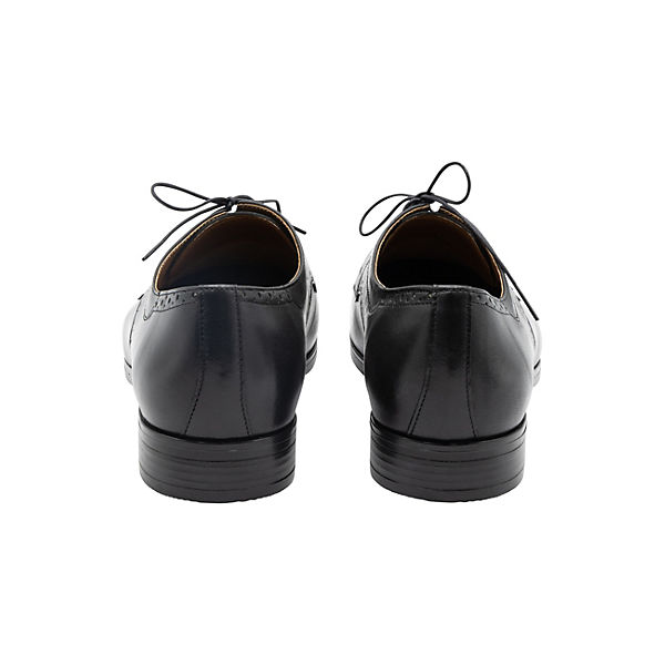 Schuhe Schnürschuhe DreiMaster Klassik Anzugschuhe aus Glattleder Schnürschuhe schwarz