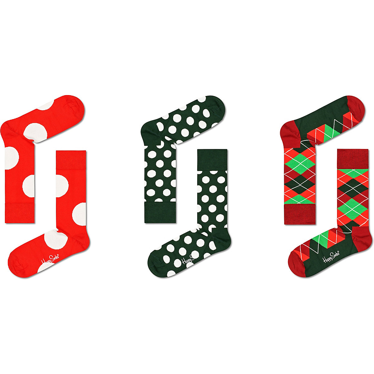Happy Socks 3er Pack 3-pack Holiday Classics Gift Set Socken mehrfarbig