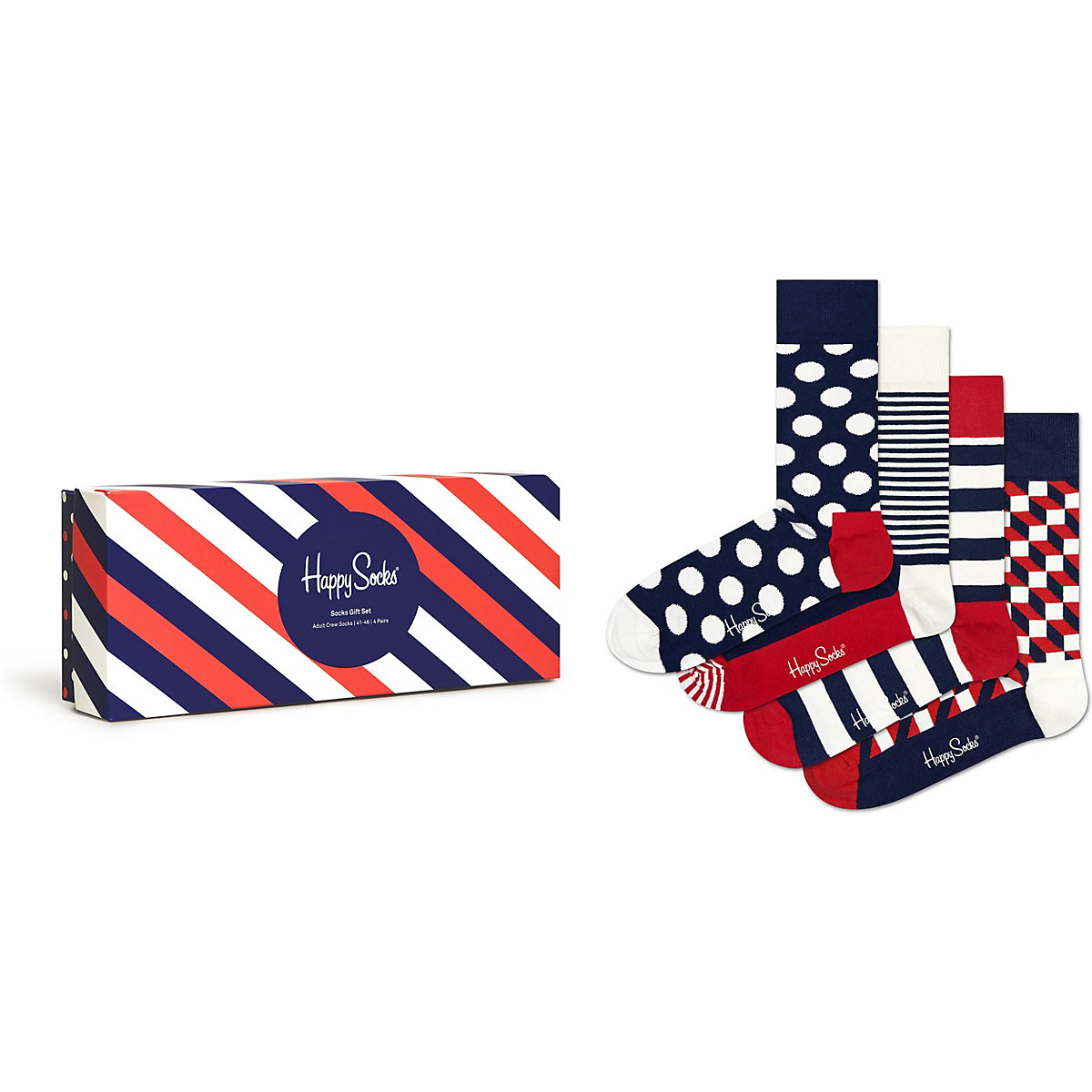 Happy Socks 4er Pack 4-pack Classic Navy Socks Gift Set Socken mehrfarbig