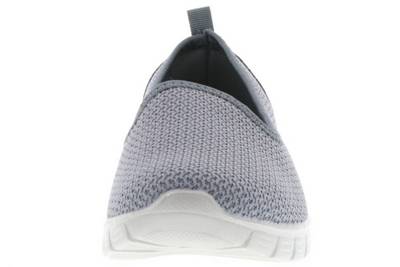 Silber Grau Textil Mesh Slipper flach Fashion Sneakers D.T Neu york Größe 5 38 