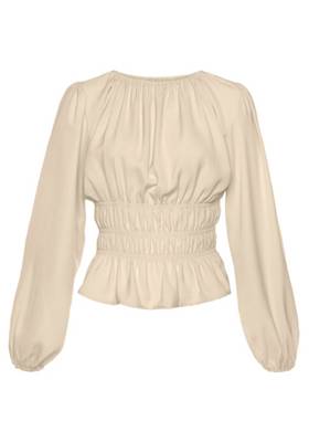 LASCANA Langarmbluse creme