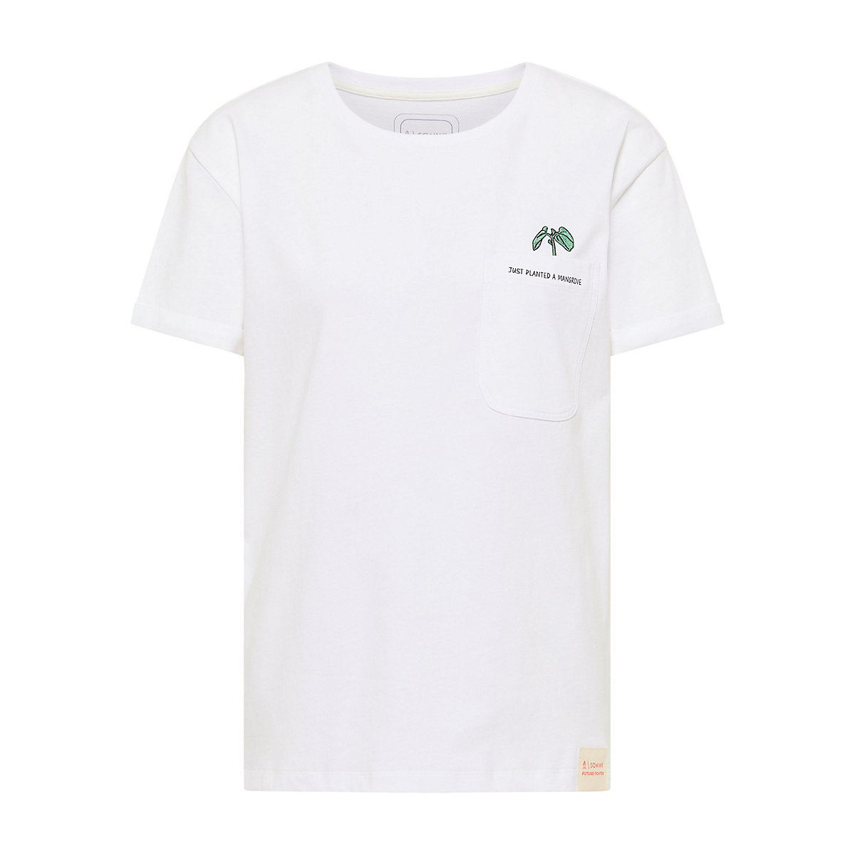SOMWR T-Shirt With Mangrove Detail On Pocket T-Shirts weiß