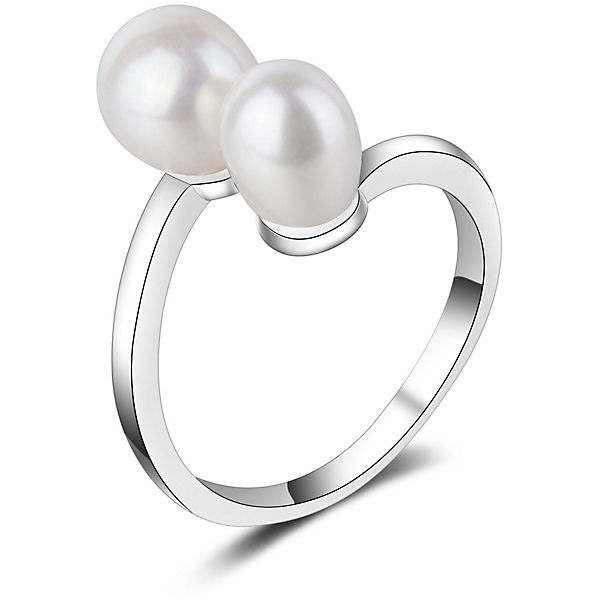 MAYUKO Ring Silber/weiße Perle