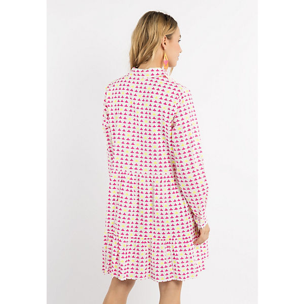 Bekleidung Midikleider IZIA Midikleid mit Print gaya Sommerkleider pink