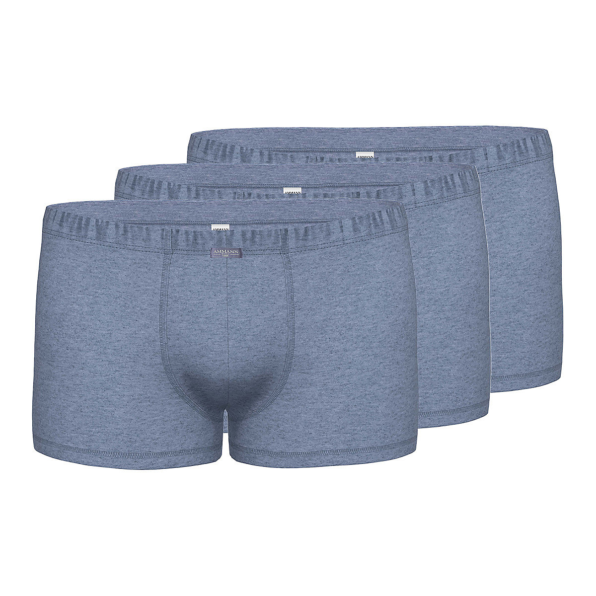 AMMANN Retro-Short / Pant 3er Pack Denim Panties blau