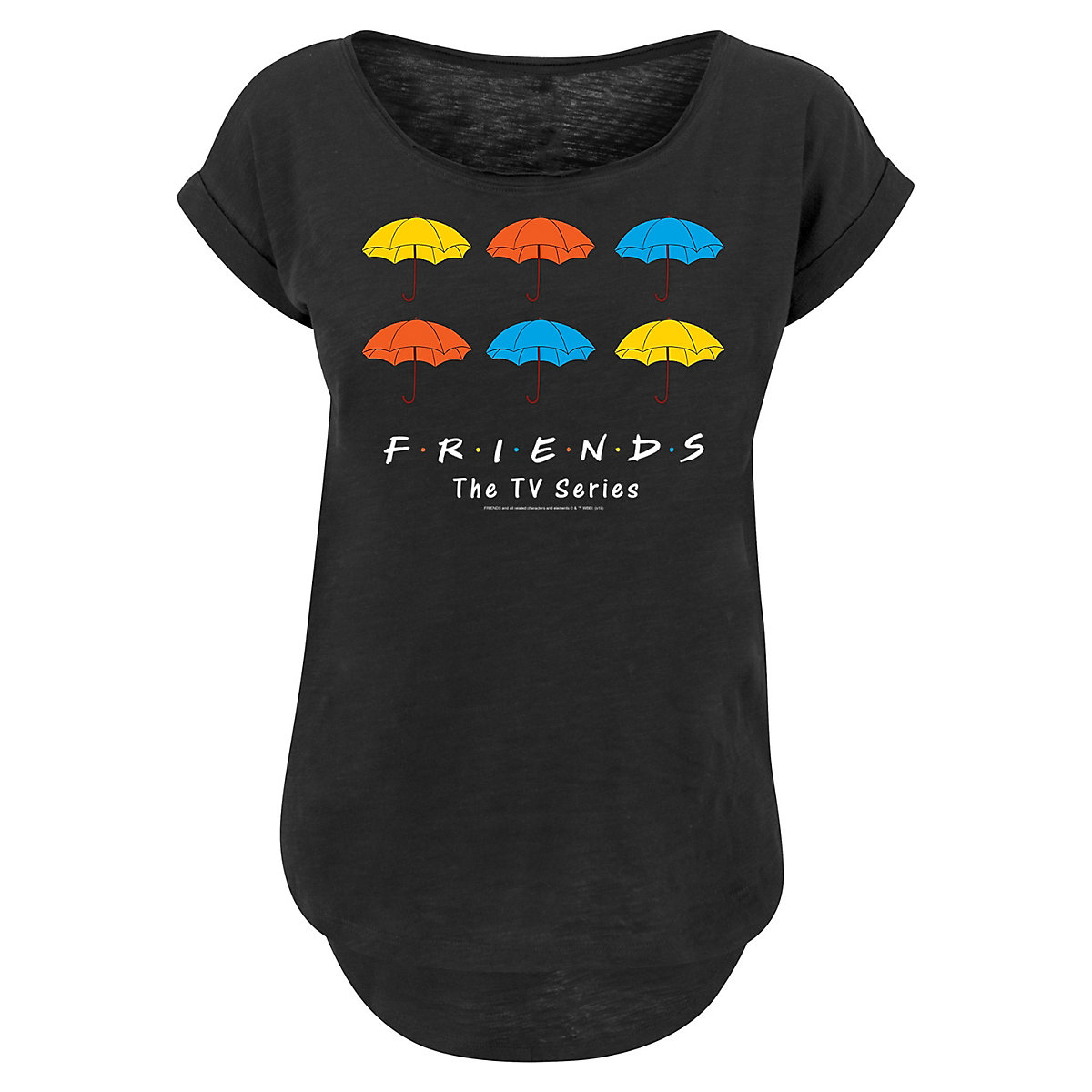 F4NT4STIC FRIENDS Bunte Regenschirme T-Shirts schwarz