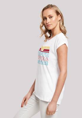 F4NT4STIC Extended Shoulder T-Shirt 'DC Comics Wonder Woman 84 Truth Love And Justice' T-Shirts weiß EN10544
