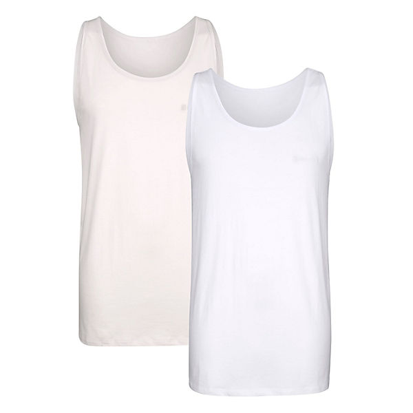 Bekleidung Unterhemden BABISTA Achselhemden im 2er-Pack mit Stickerei im Vorderteil weiß