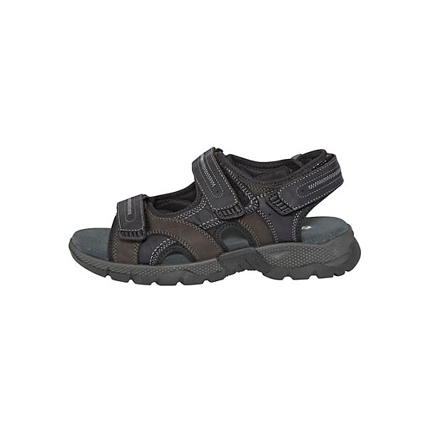 Schuhe Klassische Sandalen Roger Kent Trekkingsandale aus weichem Leder Schuhweite: G schwarz