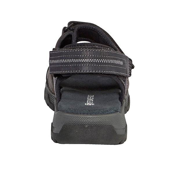 Schuhe Klassische Sandalen Roger Kent Trekkingsandale aus weichem Leder Schuhweite: G schwarz