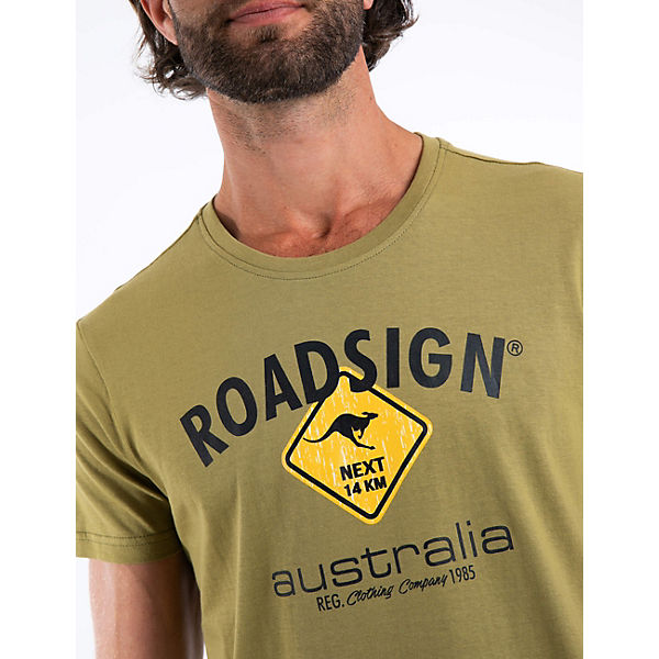 Bekleidung T-Shirts ROADSIGN australia T-Shirt Logoprint mit Logo-Aufdruck und Rundhalsausschnitt 100 % Baumwolle T-Shirts Adult