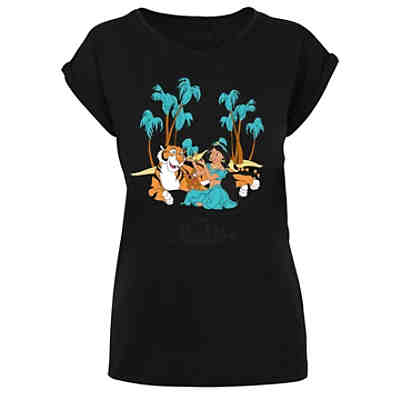 Extended Shoulder T-Shirt Disney Aladdin Jasmine Abu Rajah Beach T-Shirts