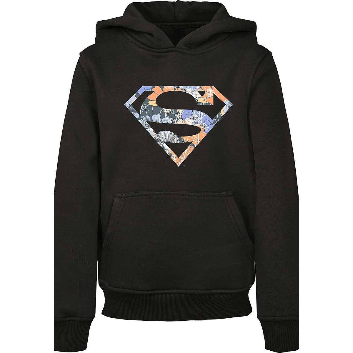 F4NT4STIC Hoodie DC Comics Superman Floral Logo Superheld Sweatshirts schwarz