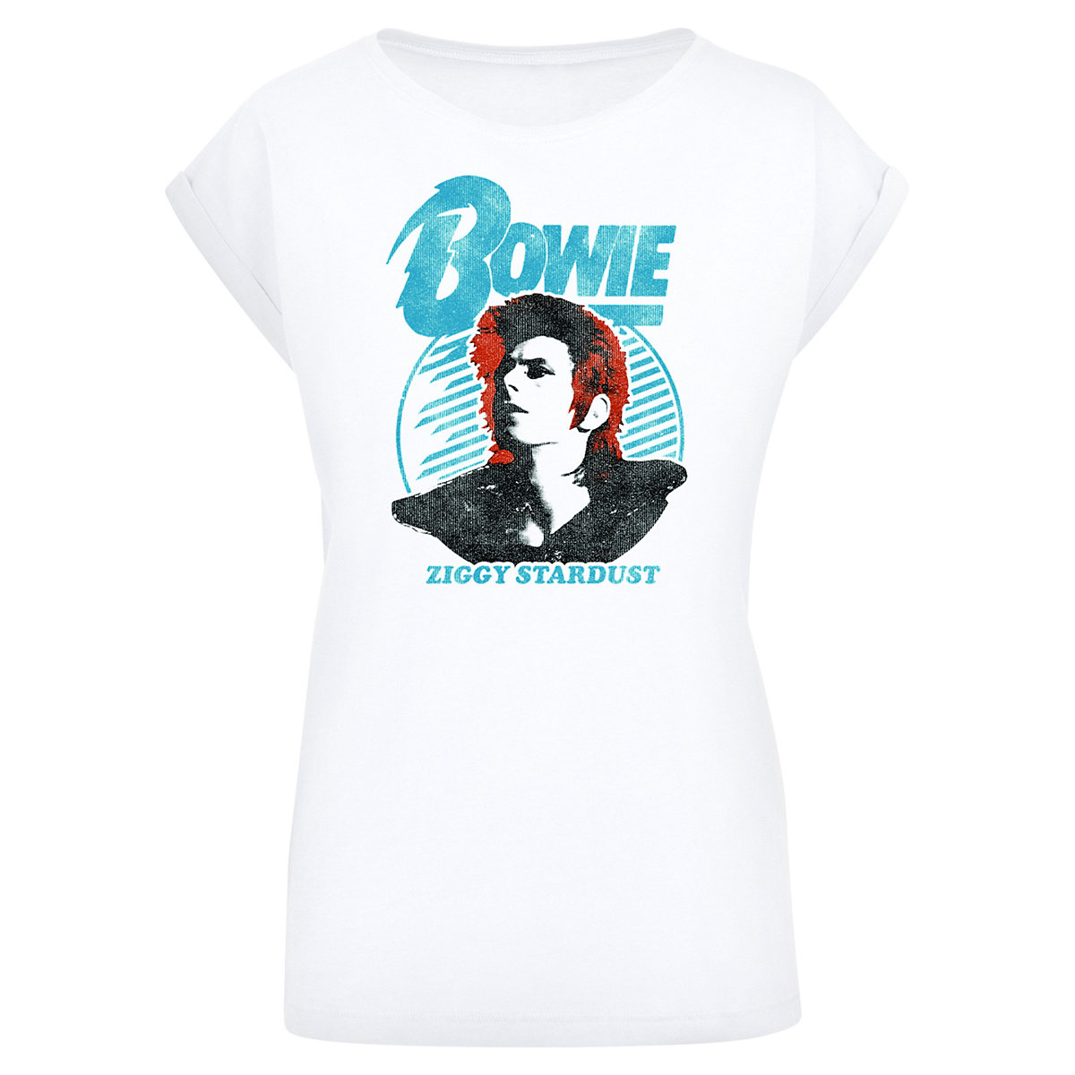 F4NT4STIC David Bowie T-Shirt Ziggy Stardust Orange T-Shirts weiß