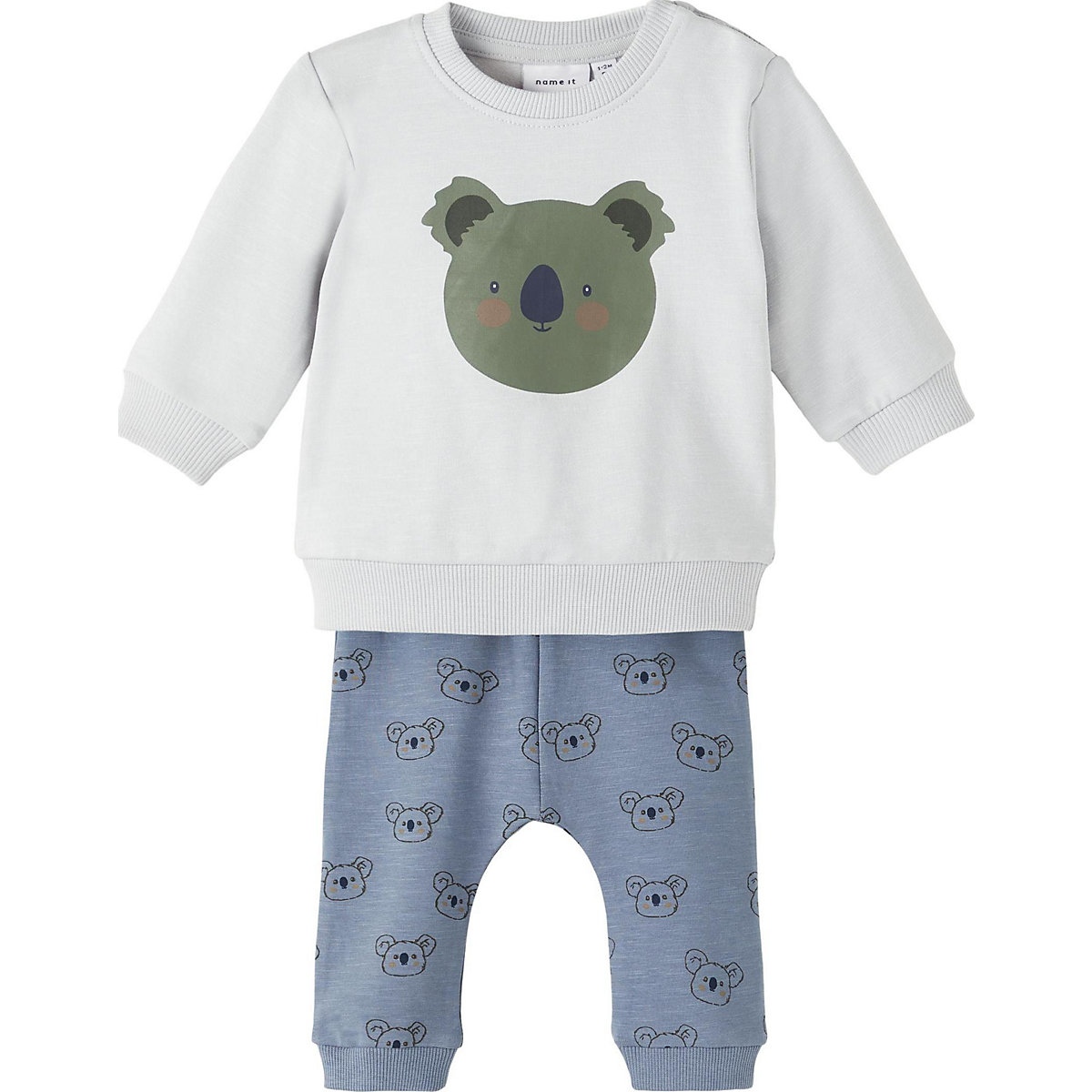 name it Baby Set Sweatshirt + Jogginghose NBMKIM für Jungen Organic Cotton blau