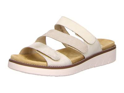 37-42 Remonte Damen Pantolette,Leder,Wechselfußbett,Braun,Klett,Gr