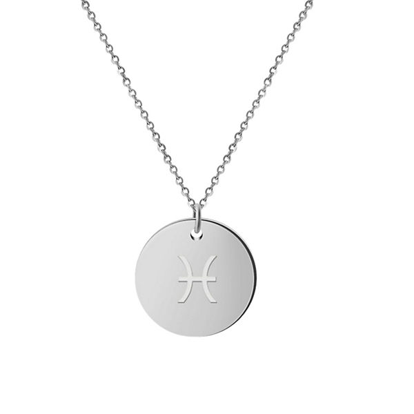 Accessoires Halsketten GOOD.designs Kette mit Anhänger Horoskop Kette Fische Halsketten silber Accessoires Halsketten GOOD.designs Kette mit Anhänger Horoskop Kette Fische Halsketten silber
