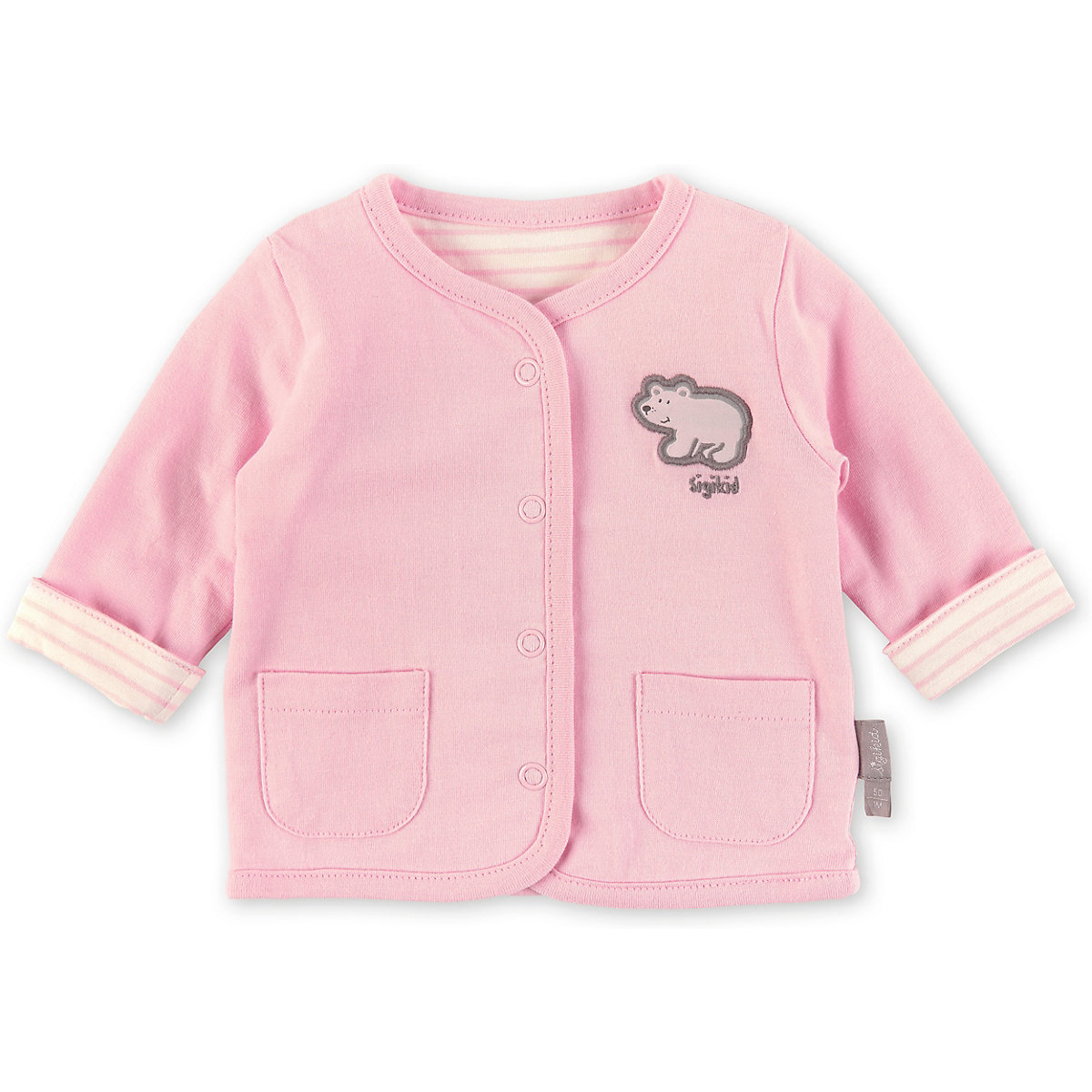 sigikid Baby Übergangsjacke für Mädchen Bären rosa/weiß