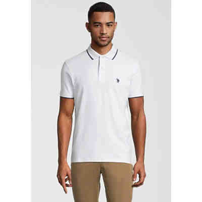 Polo Fashion New unifarben mit Kontraststreifen Kurzarmshirt mit Polokragen Poloshirts