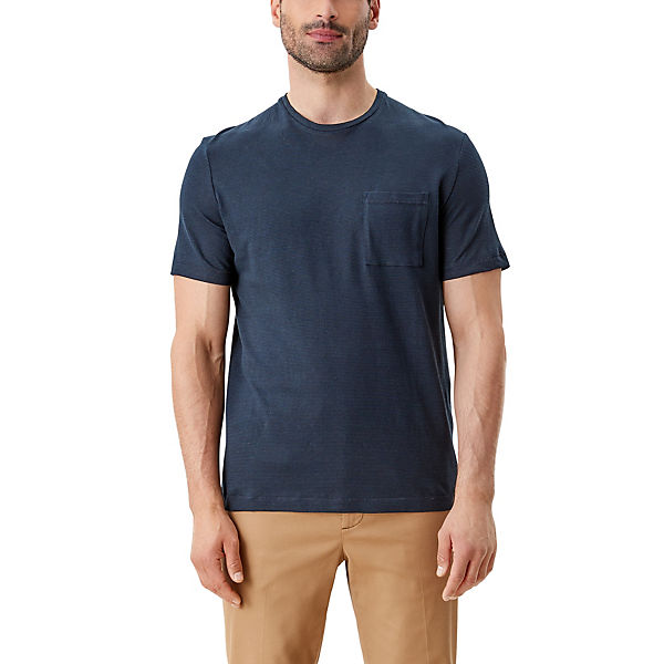 Bekleidung T-Shirts s.Oliver T-Shirt in Melange-Optik T-Shirts blau