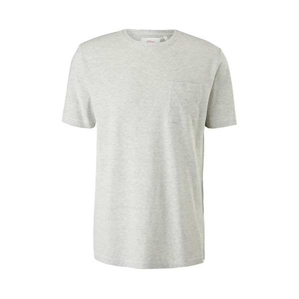 Bekleidung T-Shirts s.Oliver T-Shirt in Melange-Optik T-Shirts creme